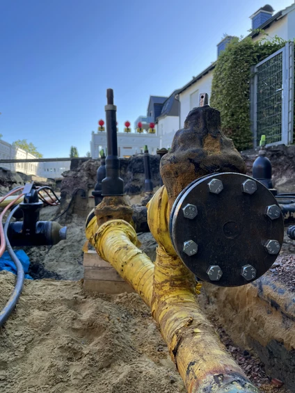 Wir verstärken unser Gasversorgungsnetz in Bergkamen im Bereich der Landwehrstraße / Präsidentenstraße.