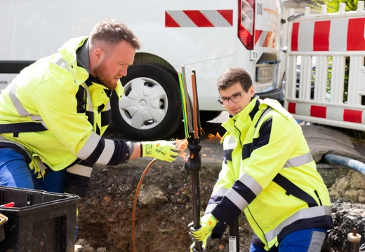 Baustelle mit Stromkabel